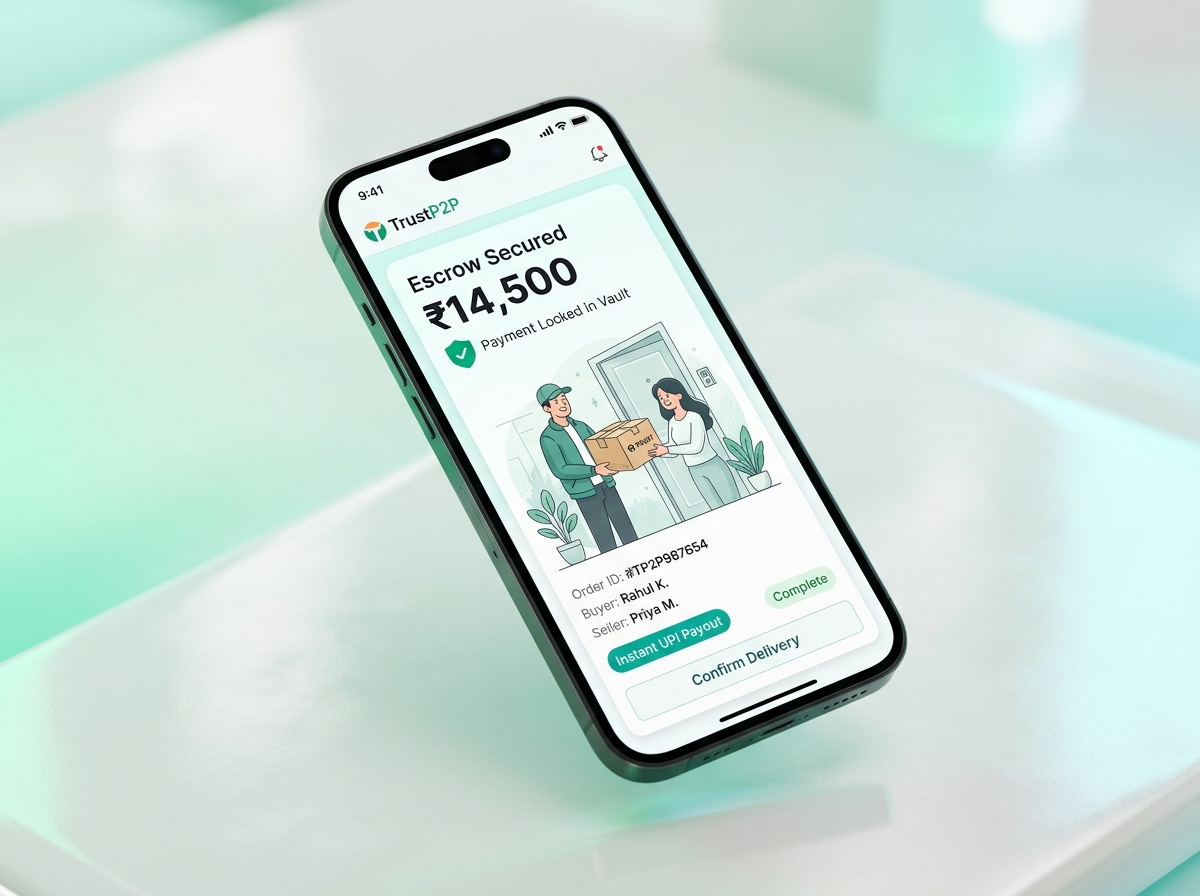 Vintla escrow secured doorstep delivery transaction screen